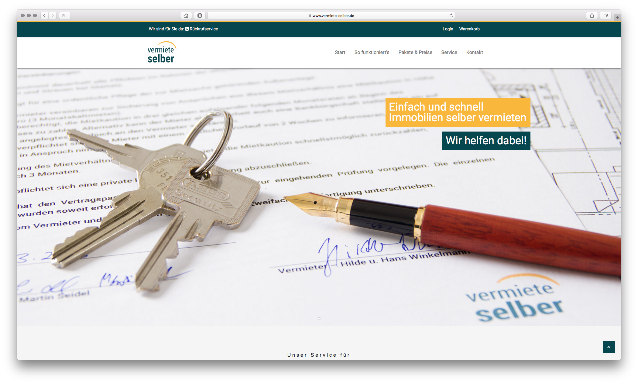 Makler Dienstleistungen online buchen