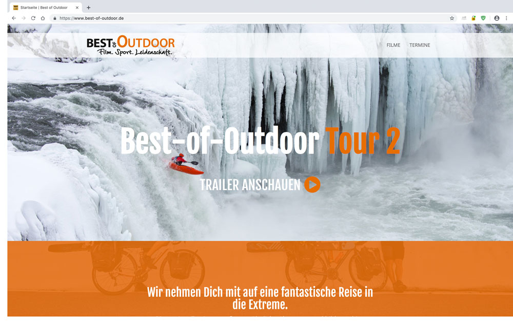 Best of Outdoor - Webdesign für Outdoor Websites