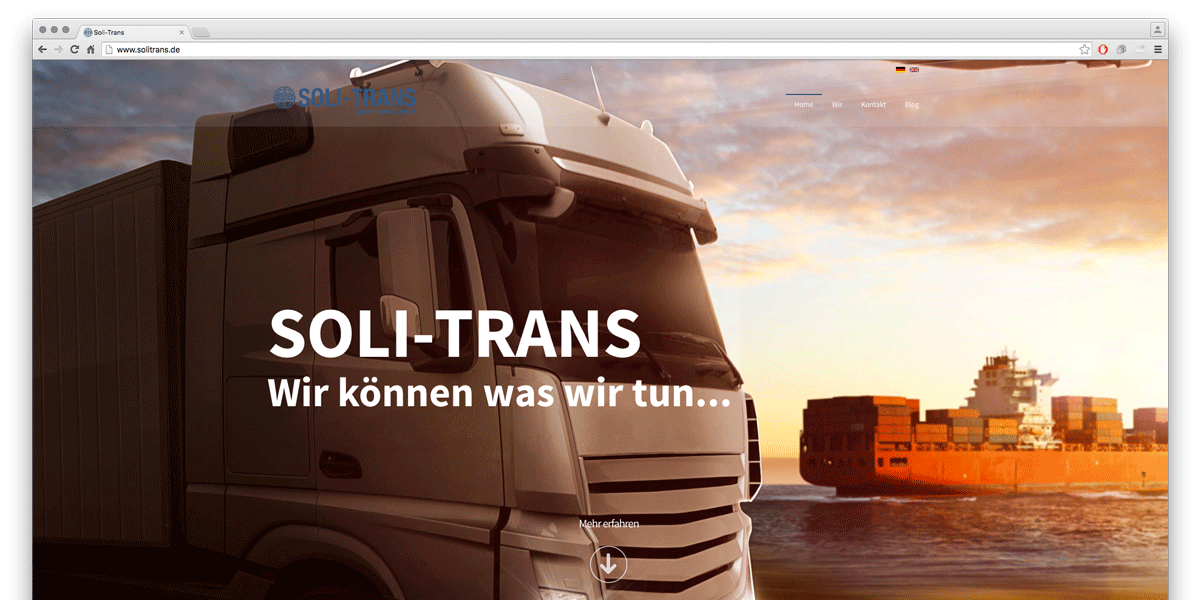 Webdesign für Spedition Bremen